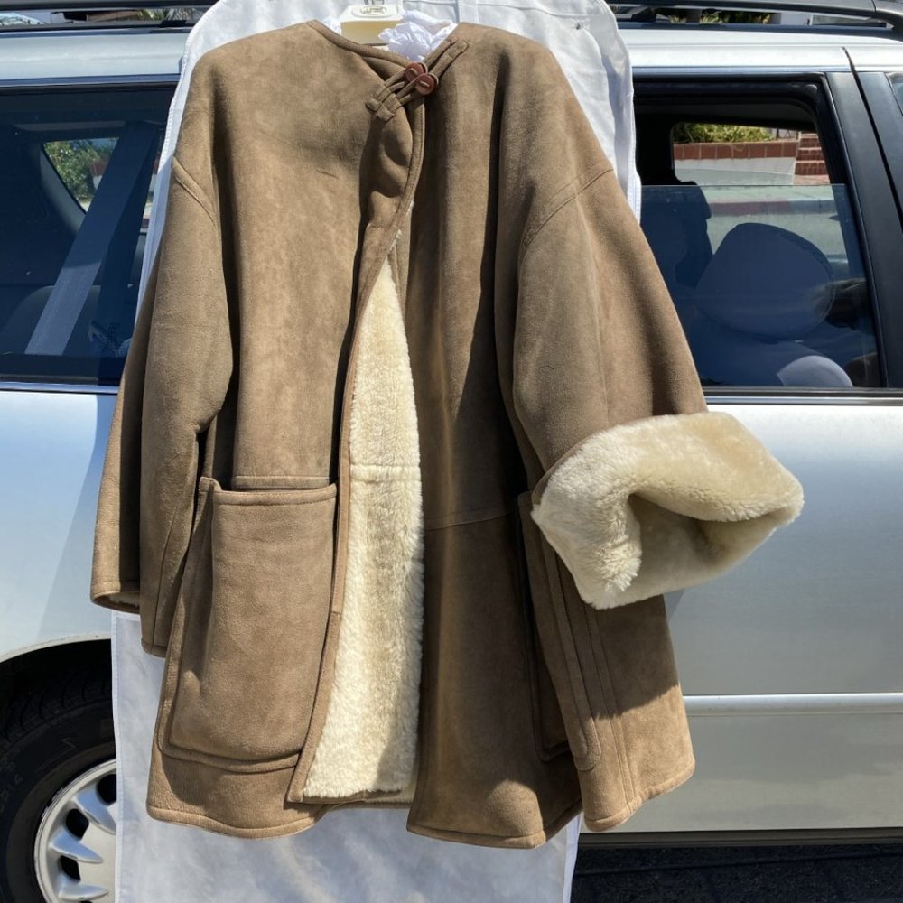 Vintage Calvin Klein Sherpa Coat 3/4 length